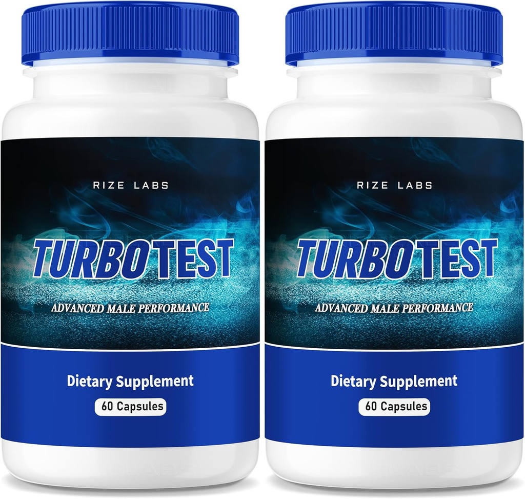 Rize laboratoria TurboTest Dietary Pills for Men, TurboTest kapsułki dla Healthier Body, TurboTest maksymalna wytrzymałość Formuła, TurboTest Advanced Supplement Reviews (120 kapsułki) (Opakowanie 2)