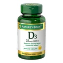 Nature 's Bounty Witamina D3 1000 IU Softgels, Wsparcie immunologiczne, Promotes Healthy Bones, 1 Softgel dziennie, Gluten Free, 350 Count