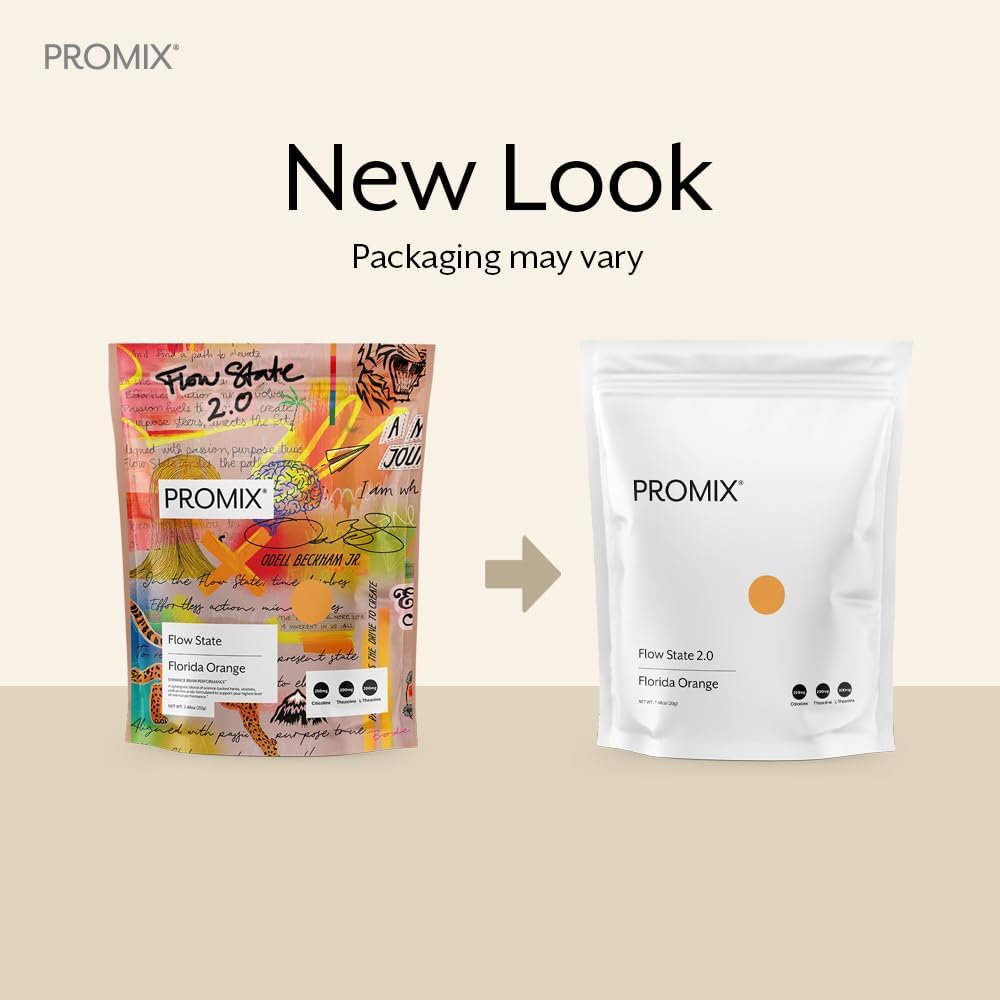 ProMix Nutrition Flow State - L Tyrozyna, Teacrine, Witaminy, & Kofeina Free - Suplement nootropowy - Pomarańcza - 30 Słupki