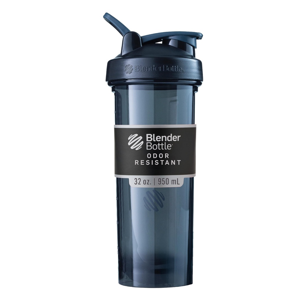 BlenderBottle Shaker Butelka Pro Series Perfect for Protein Shakes and Pre Workout, 32- Ounce, Black
