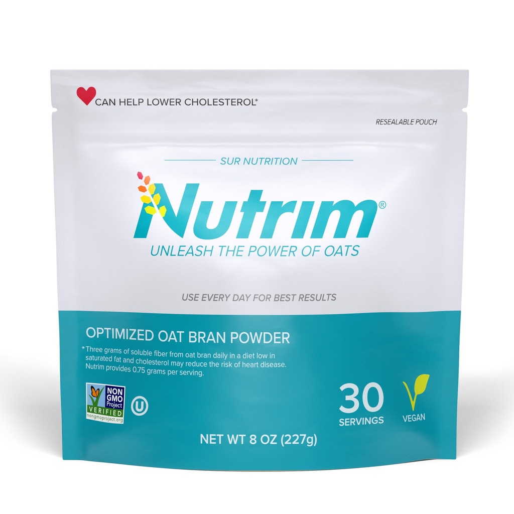 Otręby na orzechy z 750mg Beta Glucan per Serving - Easy- Mix Fiber rozpuszczalny do zarządzania cholesterolem i wsparcia immunologicznego - Serce Zdrowe, Nie-GMO i Wegan Owsianka w proszku