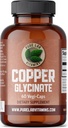 Pure Lab Witaminy Glicynian miedzi Suplement mineralny -1 mg - 60 Vegan Czapki zasadnicze dla produkcji kolagenu, Wspiera system immunologiczny i czerwonej krwi Formacja - Gluten Free Made in Canada