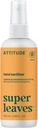 ATENTION DE Sterylizator do rąk Spray dla dorosłych i dzieci, EGG Zweryfikowane, Kills Bakterie i zarazki, Wegan, Orange Blossom & Eukaliptus, 3.38 Fl Oz (Butelka spray)