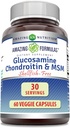 Amazing Formulas Glukozamina Chondroitin & MSM 60 Kapsułki wegetariańskie 124; Skorupiaki wolne 124; Non- GMO 124; Gluten wolne 124; Made in USA 124; Ideal for Vegetarian