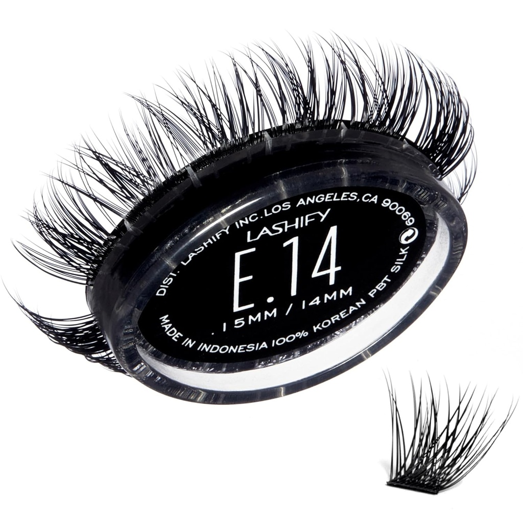 Lashify Extreme 14mm Gossamer DIY Eyelash Rozszerzenia Refill, czarny, łatwe fałszywe rzęsy, aby dodać ogromną objętość