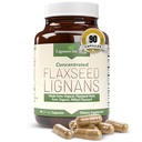 Lignans For Life Flaxseed Lignans for Dogs & People - Organic Flaxseed Supplement for Hormon Support, 15 mg 90 Kapsułek, Flax Seed for Dogs & Women, High- Fiber