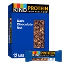 KIND Protein Snack Bar, Dark Chocolate Nut, Zdrowe przekąski, Gluten Free, 12g Białko roślin, 12 Hrabia
