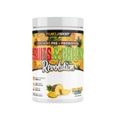 Musclesport Fruits & Greens - Owoce, roślinne i przeciwutleniacze suplement, w tym trawa pszenna i Spirulina, Dodano włókno i probiotyki - 30 Słupki (Ananas Splash)