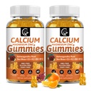 1200mg Gummeje wapniowe z witaminą D3, K2, B12 i B6 - Kompleks roślin suplement magnezu wapnia z glicynianem, potas, mech morski, korzeń Ashwagandha dla kości i zębów, mięśnie i Immune- Pack