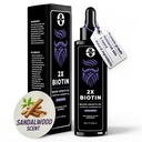 Biotin koncentracja Beard Tickener & Softener - 2oz z olej rycynowy, olej rozmarynowy i witaminy - Sandalwood Scent dla mężczyzn