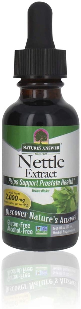 Odpowiedź natury Nettle Leaf 1oz Extract Description 124; Prostate Suppot Description 124; Skoncentrowane Dark Green Nettle Leaf Supplement Herbal Supplement Description 124; Non-GMO, Kosher, Gluten- Free, & Alcohol- Free Description 124; Single Count