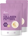 VivoNu Multi Collagen Peptydes Powder, 16 Oz Zhydrolizowany Białko Peptydy Białe 124; Typ I, II, III, V, X z kwasem hialuronowym, Biotyna i Witamina C Unflavored Keto Paleo Friendly, Ez Mix in Drink (2LB / 2Pack)
