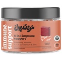 Chewsy 6- in-1 Immune Supplement Supplement Fruity Chews with Elderberry, Witamina C, A & D, Cynk & Selenium - 30- Day Supply, Indywidualnie zapakowane witamin żucia dla dorosłych i dzieci (1)