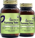 SUNBIOTICS Tummy Table - Probiotyczne tabletki do żucia i prebiotyczne tabletki z 18 Milionami CFU z 4 Probiotycznymi cieśninami dla dobrego Gut Flora, System immunologiczny, & Balanced Microbiome - Vanilla, (Opakowanie 2)