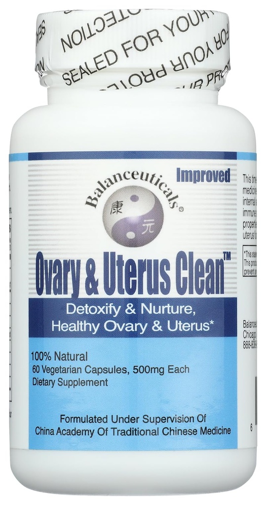 Ovary & Uterus Clean, 500 mg Suplement diety kapsułki, 60-liczenie butelek
