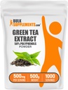 BulkSupplements.comgreen Tea Extract Proszek - 50% suplement polifenoli, suplementy EGCG - Bez glutenu, 500 mg na jedną porcję, 500 g (1,1 lbs) (opakowanie po 1)