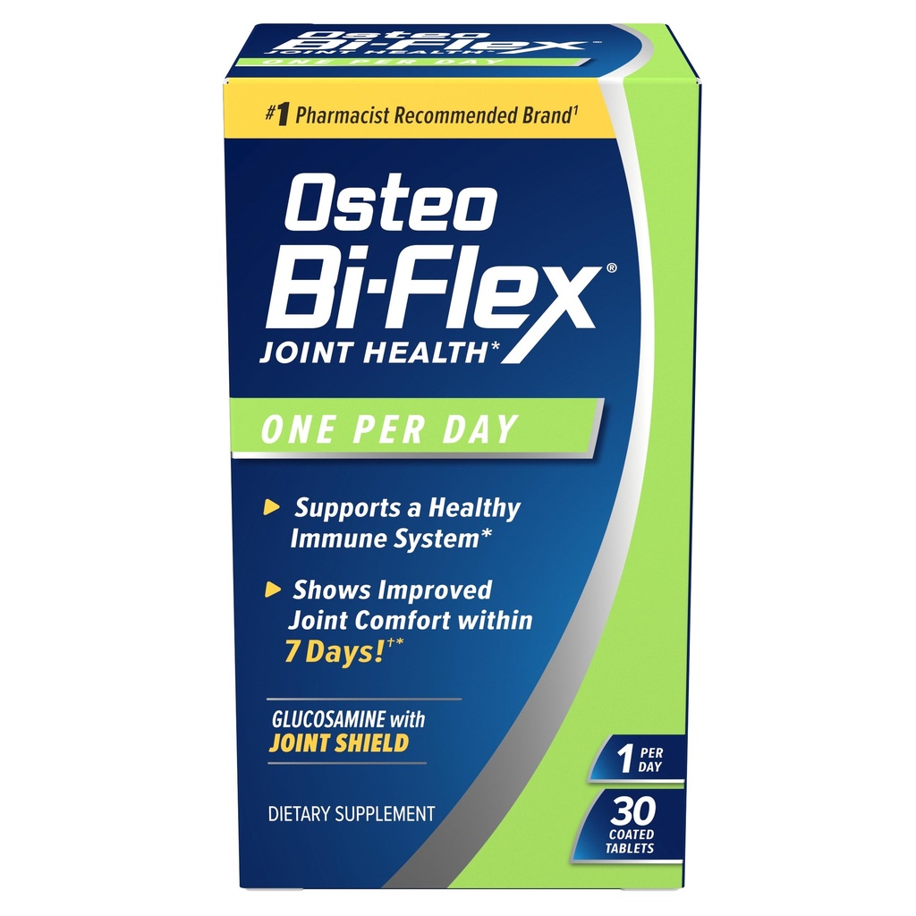 Osteo Bi- Flex One Day, Glukozamina Wspólny Suplement Zdrowia z Witaminą D, 30 Tabletki powlekane
