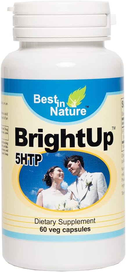 BrightUp ™ -5 HTP - Healthy Mood Supplement Supplement with Griffonia simplicifolia Extract, The Intermediate Metabolite Between The Amino Acid L- tryptofan and Serotonin.