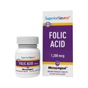Superior Source Folic Acid 1200 µg - Wspomaga serce, układ immunologiczny i nerwowy - 100 Tabletki podjęzykowe