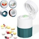 Pill Crusher and Cutter, Pill Grinder for Small Pills and Vitamins, Pill Crusher Grinder Fine Powder, 4- in-1 Medicine Pulverizer Grinder, Pill Cutter with Medicine Storage