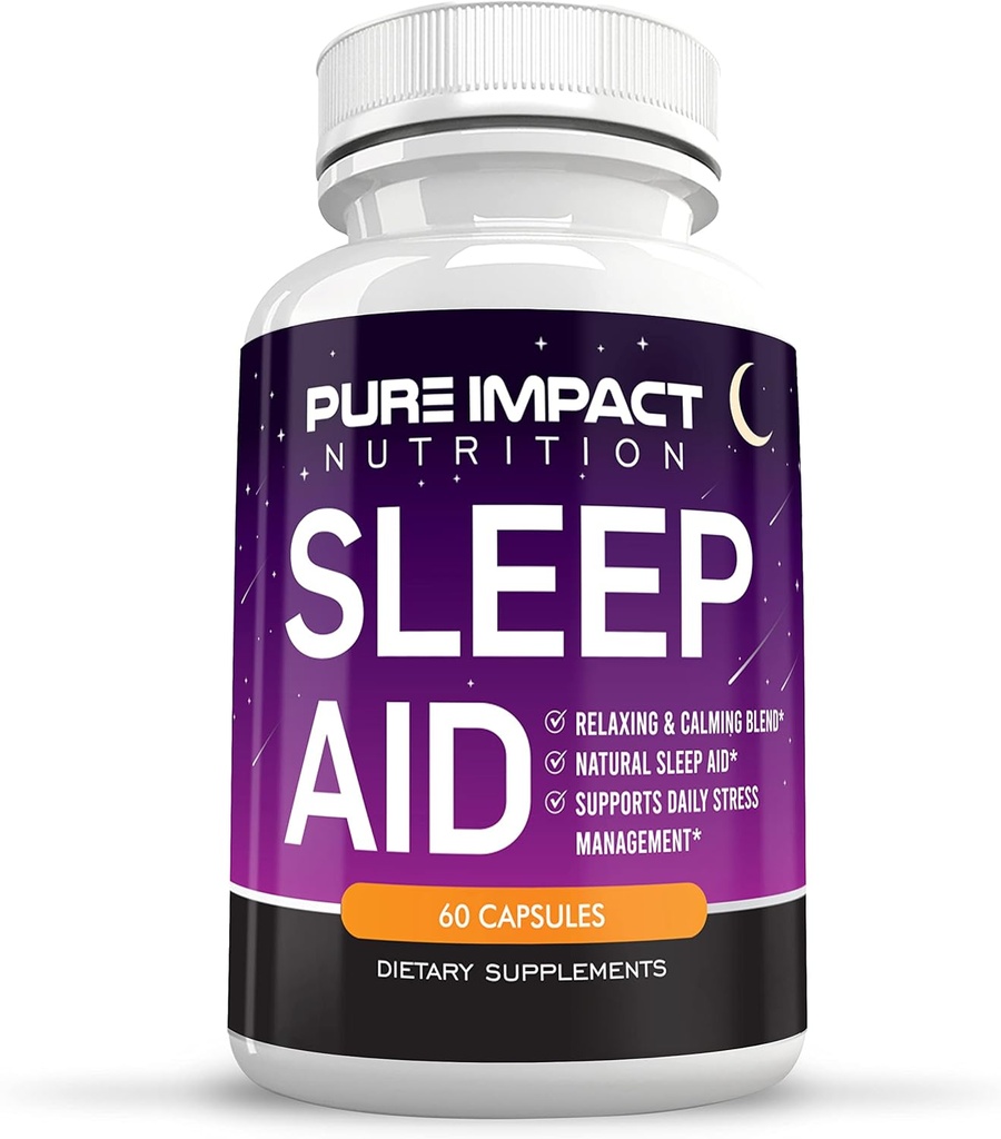 10- in-1 Natural Sleep Assistance Kapsułki 124; Non- Habit Forming Suplement dla dłuższego głębszego odpoczynku z wapnia, rumianku, Goji, St Johns dziurawiec, 10 Mg Melatonina - 60 Kapsułki