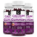 Wapnia Magnezu Cynk Gummie z Wysokiej Absorpcji Magnezu Glicynian potasu - Plant Complex Wapnia Magnezu 2: 1 Stosunek, z D3 Sea Moss dla kości, Mięśnie, Immune & Sleep Support, Vegan-3 Pack
