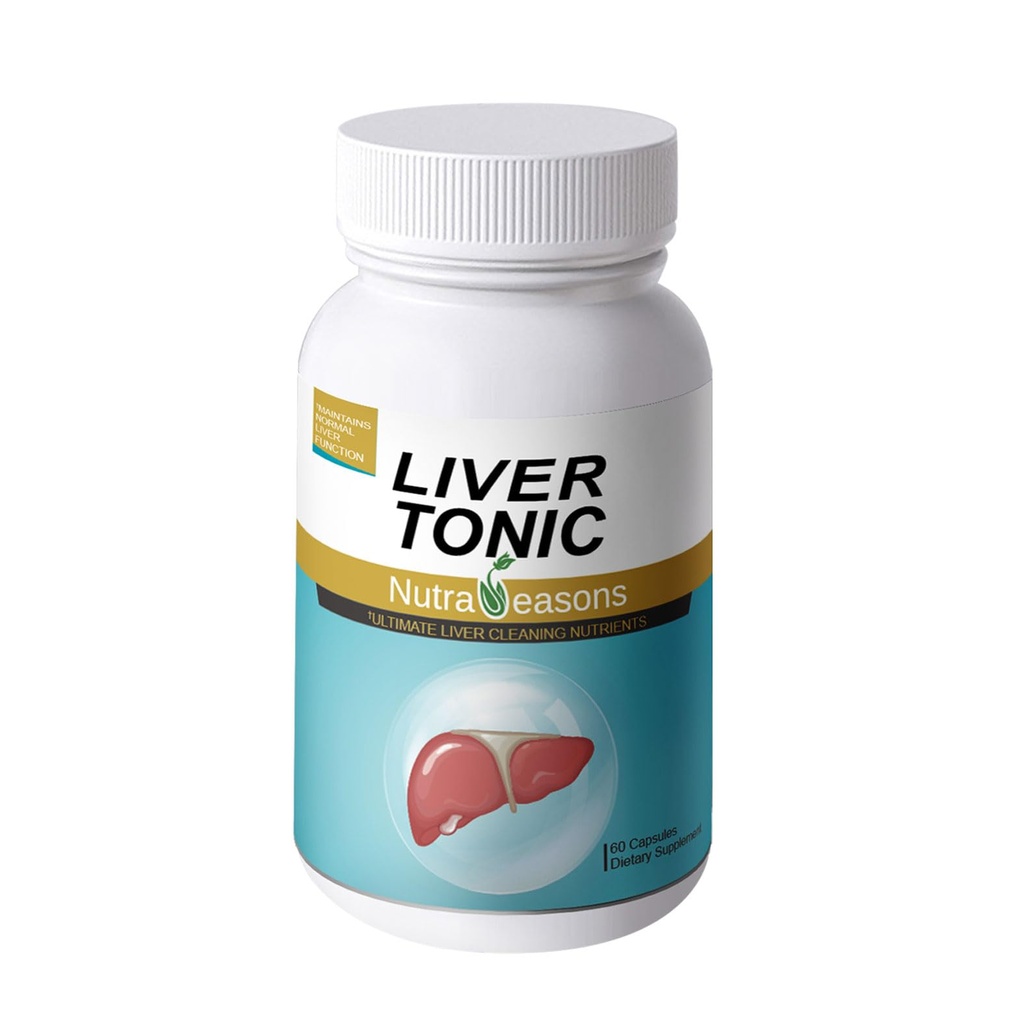 Tonik wątrobowy - Nowe opakowanie - Detox i naprawa oczyszczonej wątroby z mlekiem Thistle, NAC, Bitartrat choliny, Ginger, Turmeric, Dandelion Root, Ekstrakt z karczochów, Schisandra Berry, 60 czapki wiszące