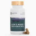 Nutritional Roots - Lwie 's Mane + Resveratrol - z 800mg Lion' s Mane Extract & 350mg Trans- Resveratrol Per Serving - Supports Brain & Heart Health - Suplement diety - 1 Miesiąc dostaw - 60 Kapsułki