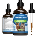 Pet Wellbeing Immune Sure for Cats - Wspiera normalne immunologiczne Defenses, Gut Flora Balance, Andrographis, Echinacea, Witamina C, Cynk - Weteranarianowy suplement ziołowy 4 oz (118 ml)
