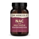 Dr Mercola NAC z Otyłkiem Mlecznym - z przeciwutleniaczami - Wspiera Normalne Procesy Detoksykacji - 500 mg N- Acetyl- Cysteina na Podawanie - Non-GMO, Gluten- Free & Soy Free - 60 Kapsułki (30 Sług)