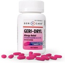 Geri- Dryl Allergy Relief Tablets (100 Count) by GeriCare Perfective 124; Difenhydramine HCI 25mg Antihistamine Tablets for Sneezing, Runny Nose, Itchy Throats & Eyes Ind 124; Anti- Allergy Medicine for Adult & Kids