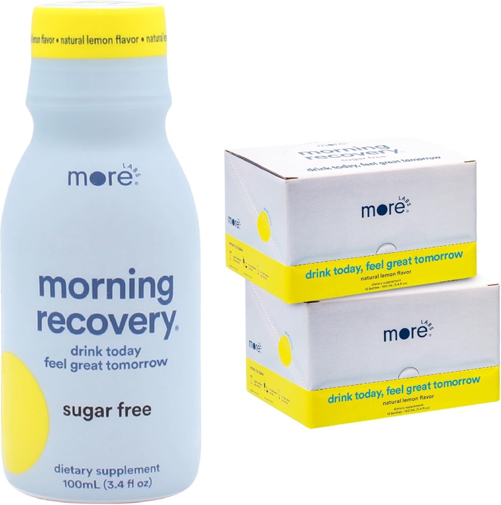 Poranne Odzyskiwanie Electrolyte, Mleko Tistle Drink Proprietary Formulacja do hydrate Podczas picia, Wysoko rozpuszczalny płyn DHM, Nie GMO, Wegan, Gluten- Free, Cytryna bez cukru, Opakowanie po 24