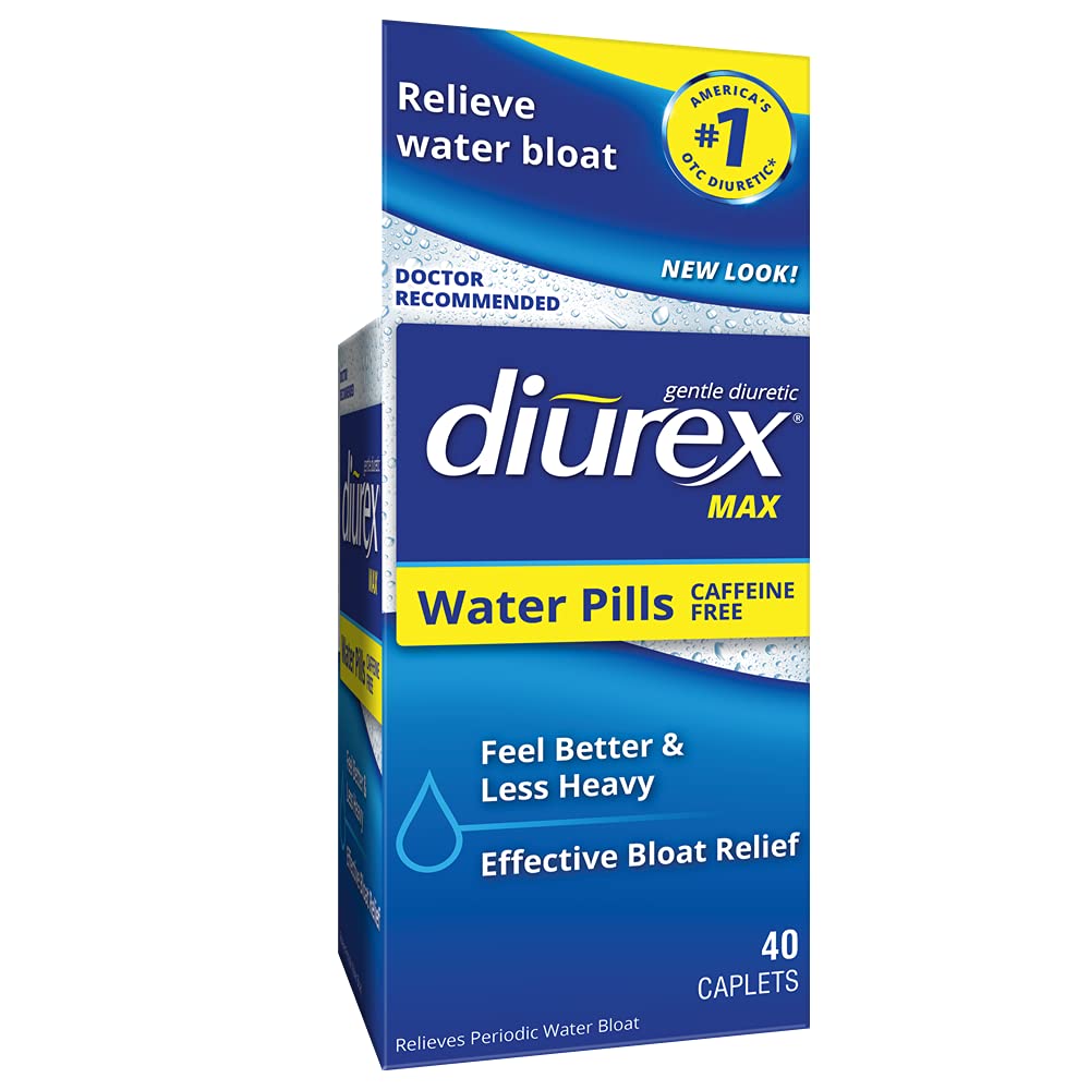 Diurex Max - Maksymalna wytrzymałość Kofeina Free Diuretic Water Pills - Relieve Water Bloat