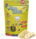 Nutritional Designs Nana Flakes 100% Natural Banana Powder, Digestive Support - Źródło potasu i włókno - Zastępca dla jaj, masła lub oleju w pieczeniu (2LB Bag)