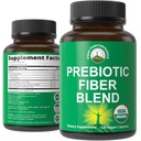 USDA Organic 3- in-1 Prebiotic Fiber - Vegan kapsułki dla Gut, Digestive Health. Surowa cała roślina spożywcza Prebiotyka Pigułki Suplement z inuliną (Jerozolima Karczoch), Acacia Włókna, SunFiber