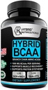 Hybrid BCAA 1000mg - BCAAs Amino Acids Supplements - 2: 1: 1 L- Leucyna, L- Isoleucyna i L- Valina - Non-GMO, Vegan - 120 Służenie