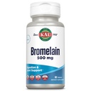 KAL Bromelain 500 mg, suplement diety i wspólnego wsparcia, Enzymy trawienne, Ekstrakt ananasowy, Szybka rozpad, Wegan, Made Without Dairy or Soy, Laboratorium zweryfikowane, 60 Słupki, 60 Tabletki