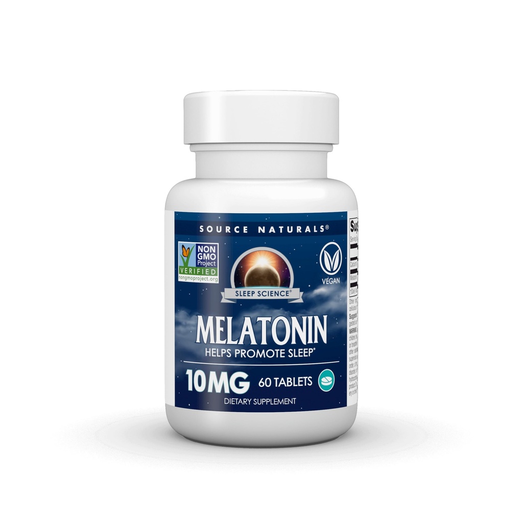Źródło Naturals Sleep Science Melatonin, Pomaga promować sen * 10 mg - 60 tabletek