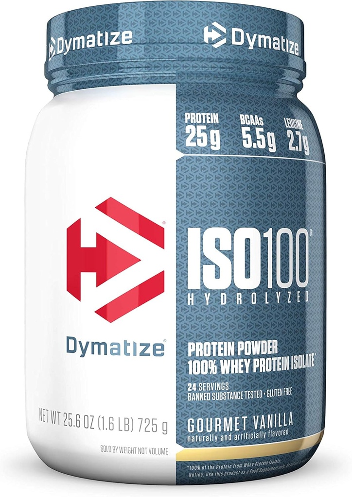 Dimatize ISO100 Proszek do hydrolizy białka, Biały, Gourmet Vanilla, 25.6 Ounce