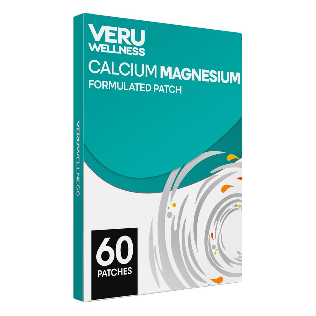Veru Wellness Wapnia Magnez Plus Daily Patch - D3 / K2 Wapnia Bone Health Self Adhesive Time Release Patch (60 dni)