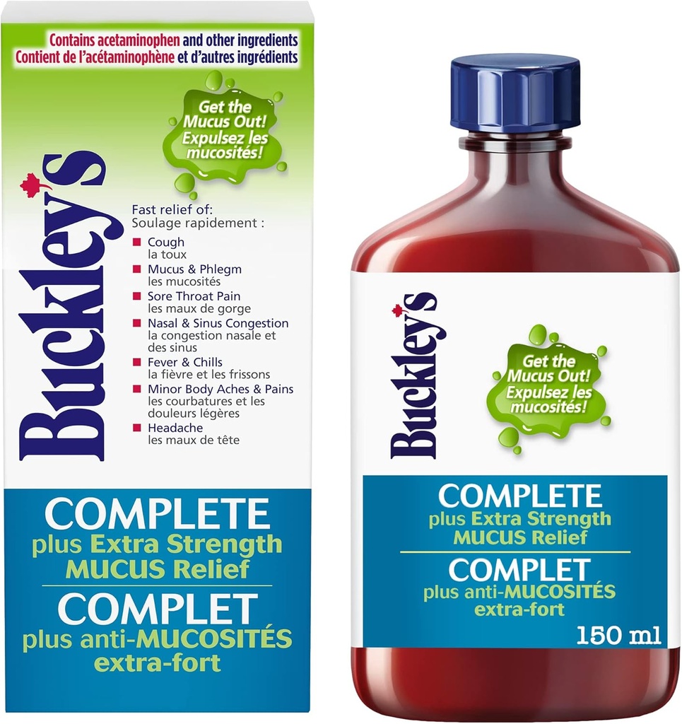 Kompletny Syrop "MUCUS RELIEF" Buckley 's Extra Siła na odciążenie COUGH - 150 ml