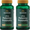 Swanson Ultra Pottency Probiotic Digestive Health Immune System Support 66 Miliard CFU Prebiotic NutraFlora scFOS 60 DRcaps Veggie kapsułki (Kapsułki) (2 opakowania)