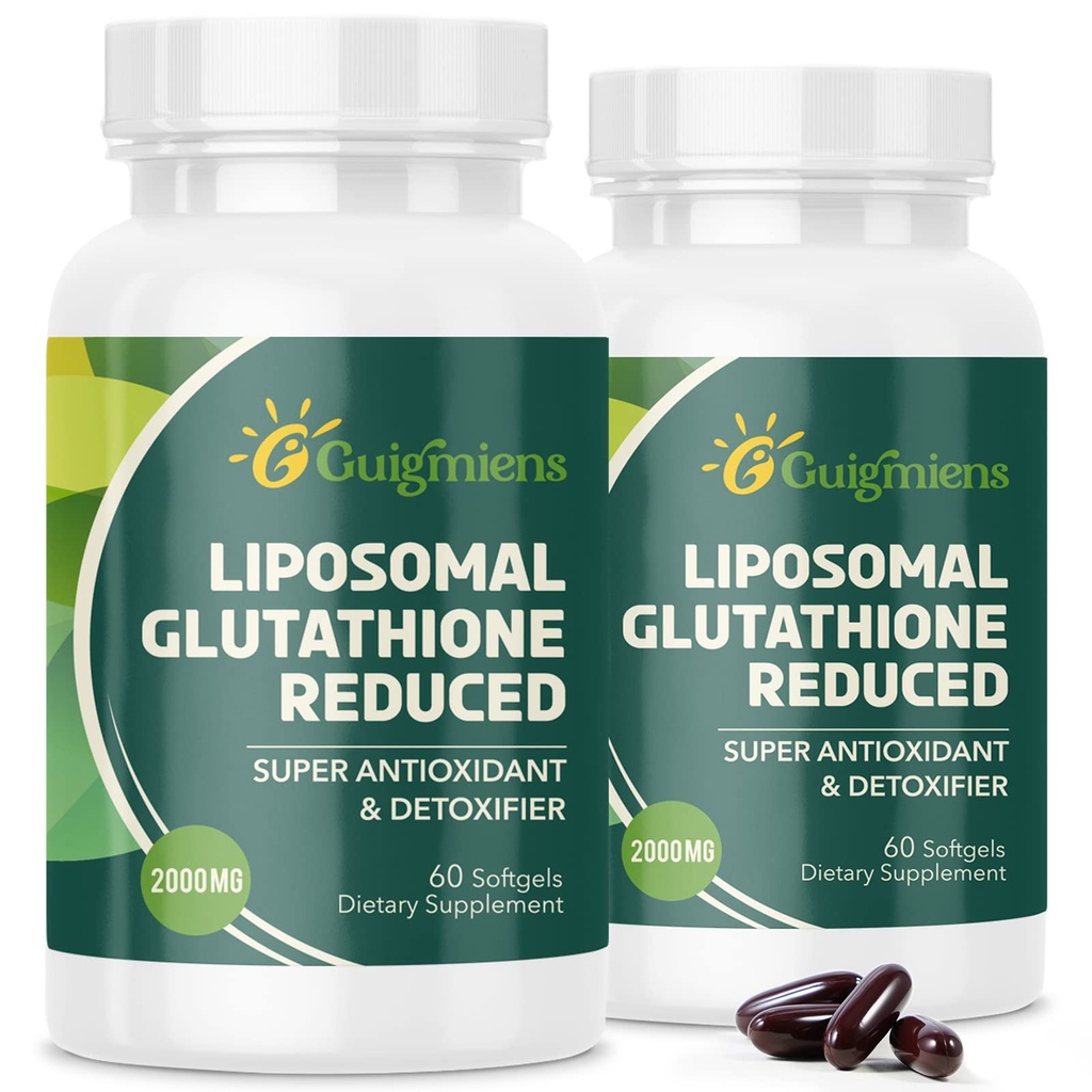 oumebiu Liposomal Glutathione 2000 MG, 10x Lepsza absorpcja, Glutation Suplement z kwasem hialuronowym + Collagen Peptide + Resveratrol, Potężny przeciwutleniacz, Zdrowie Starzenie, Immune Health, 120 Count