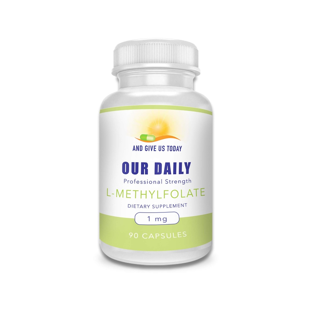 Nasze codzienne Vites L- Methylfolate 1 mg / 1000 µg Maksymalna moc Aktywny folian, 5- MTHF, Filler Free, Gluten Free, Non-GMO, Kapsułki wegetariańskie 90 Ilość (Opakowanie 1)