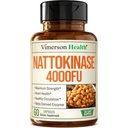 Suplement Nattokinase - Suplementy do Zdrowia Serca z Nattokinase 4000 FU - Max Strength Circulation Supplements - Enzymy systemowe dla zdrowego cyrkulacji i płynnego przepływu. Non-GMO & Vegan. kapsułki