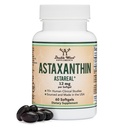 Astaksantyna 12 mg Max Siła (Tylko opatentowana Astaksantyna (Astrareal) z 70 + Human Clinical Trials - World 's Most Studied Brand) Urosła, Uchwycona i Made in The USA (Astaxantina) przez Double Wood