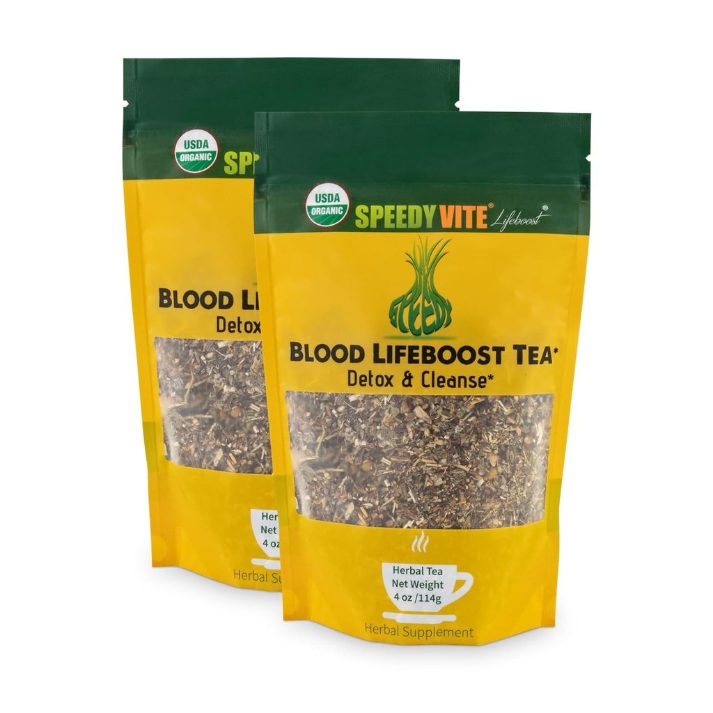 Blood Cleansing LifeBoost Tea Organic -Cleanses & Supports Naturalne usuwanie nadmiaru odpadów chemicznych z Rumianku Echinacea krwi. Dodatek ziołowy