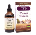 Amber NaturalZ TYD Thyroid Balance Supplement Herbal for Dogs, Cats, Birds, Guinea Pigs, and Rabbits British 124; Herbal Pet Supplement for Thyroid Health British 124; 4 Fluid Ounce Glass Bottle