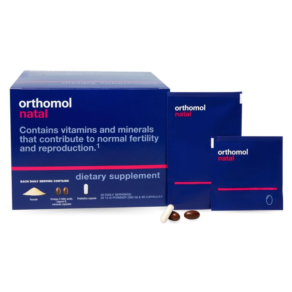 Ortomol Natal, Prenatal Nutritional Support for Płodność, Ciąża i laktacja, Kompleksowe witaminy, minerały i podstawowe składniki odżywcze 30 Ilość (opakowanie po 1)