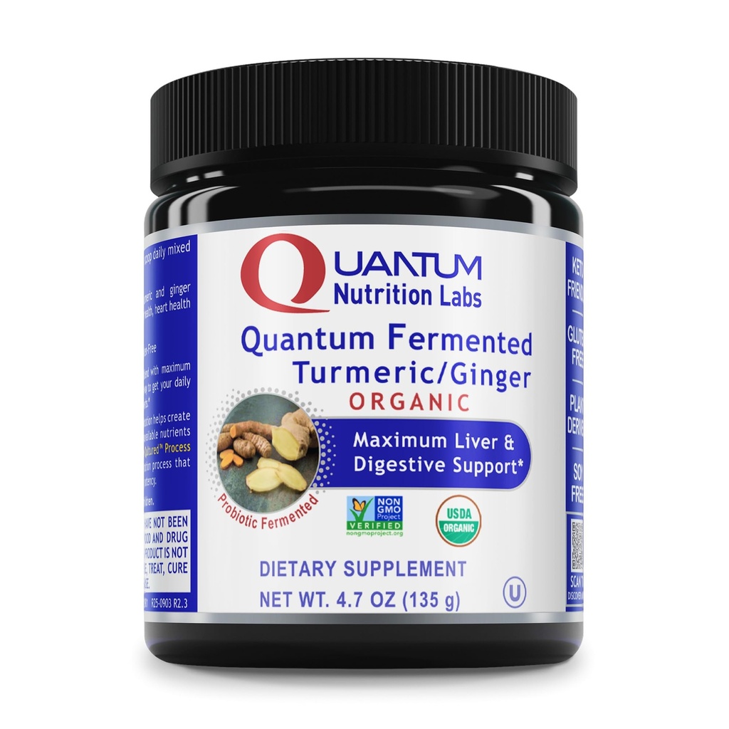 Premier Research Labs Premier Fermented Turmeric / Ginger Root - Probiotyczny Fermented Turmeric & Ginger Powder Supplement, Aktywne kurkuminoidy, Suplement ziołowy - 4.7 Oz